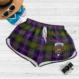 Clan Cameron of Erracht Modern Crest Tartan Womens Shorts NW2075