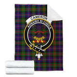 Clan Cameron of Erracht Modern Crest Tartan Blanket UC101