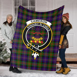 Clan Cameron of Erracht Modern Crest Tartan Blanket UC101