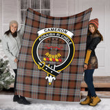 Clan Cameron of Erracht Weathered Crest Tartan Blanket UC102