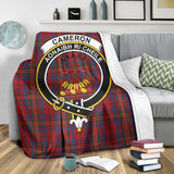 Clan Cameron of Locheil Crest Tartan Blanket UC103