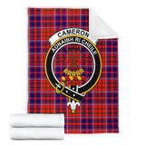 Clan Cameron of Lochiel Modern Crest Tartan Blanket UC106