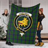 Clan Campbell of Breadalbane Crest Tartan Blanket UC120