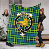 Clan Campbell of Breadalbane Ancient Crest Tartan Blanket UC118