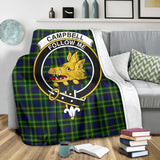 Clan Campbell of Breadalbane Modern Crest Tartan Blanket UC119