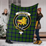 Clan Campbell of Breadalbane Modern Crest Tartan Blanket UC119