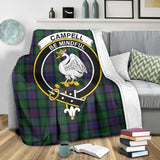 Clan Campbell of Cawdor Crest Tartan Blanket UC124