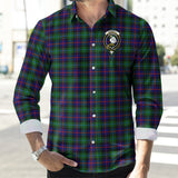 Clan Campbell of Cawdor Modern Crest Tartan Long Sleeve Shirt PC862