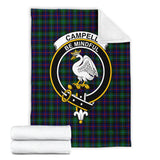 Clan Campbell of Cawdor Modern Crest Tartan Blanket UC123