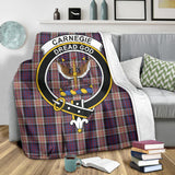 Clan Carnegie Crest Tartan Blanket UC131