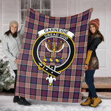 Clan Carnegie Crest Tartan Blanket UC131