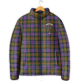 Clan Carnegie Ancient Crest Tartan Padded Jacket RF126