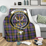 Clan Carnegie Ancient Crest Tartan Blanket UC128