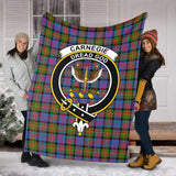 Clan Carnegie Ancient Crest Tartan Blanket UC128