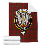 Clan Carruthers Crest Tartan Blanket UC132