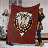 Clan Carruthers Crest Tartan Blanket UC132