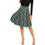 Clan Cathcart Tartan Melete Pleated Midi Skirt V1056