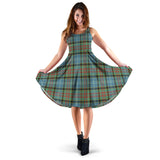 Clan Cathcart Tartan Sleeveless Midi Womens Dress VS1057