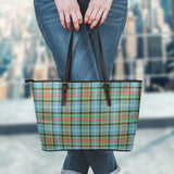 Clan Cathcart Tartan Leather Tote Bag MT1064