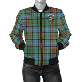 Clan Cathcart Crest Tartan Bomber Jacket ZJ131