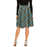 Clan Cathcart Tartan Melete Pleated Midi Skirt V1056