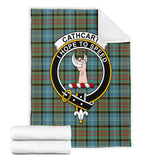 Clan Cathcart Crest Tartan Blanket UC133