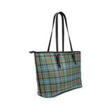 Clan Cathcart Tartan Leather Tote Bag MT1064