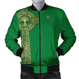 Clan Cathcart Tartan Bomber Jacket Golden Celtic Tree Of Life Style ZC53