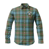 Clan Cathcart Crest Tartan Long Sleeve Shirt PC852