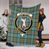 Clan Cathcart Crest Tartan Blanket UC133