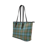 Clan Cathcart Tartan Leather Tote Bag MT1064