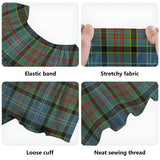 Clan Cathcart Tartan Off Shoulder Long Dress VL147