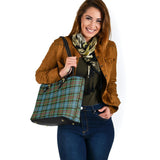 Clan Cathcart Tartan Leather Tote Bag MT1064