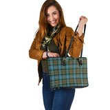 Clan Cathcart Tartan Leather Tote Bag MT1064