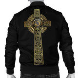 Clan Chalmers Tartan Bomber Jacket Golden Celtic Tree Of Life Style ZC54