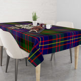 Clan Chalmers Modern Tartan Tablecloth Golden Sword of Courageous Legacy BG135