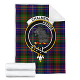 Clan Chalmers Modern Crest Tartan Blanket UC134