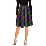 Clan Chalmers Modern Tartan Melete Pleated Midi Skirt V1055