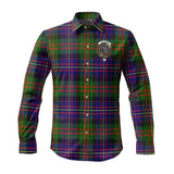 Clan Chalmers Modern Crest Tartan Long Sleeve Shirt PC851