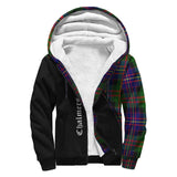 Clan Chalmers Modern Crest Tartan Sherpa Hoodie Curve Style CE849