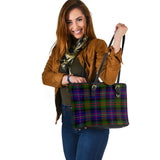 Clan Chalmers Modern Tartan Leather Tote Bag MT1062