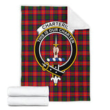 Clan Charteris Crest Tartan Blanket UC135