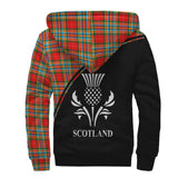 Clan Chattan Crest Tartan Sherpa Hoodie Curve Style CE847