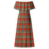 Clan Chattan Tartan Off Shoulder Long Dress VL151