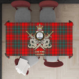 Clan Cheyne Tartan Tablecloth Golden Sword of Courageous Legacy BG138