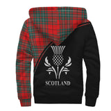 Clan Cheyne Crest Tartan Sherpa Hoodie Curve Style CE846