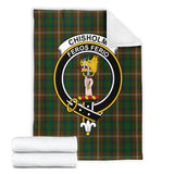 Clan Chisholm Hunting Crest Tartan Blanket UC141