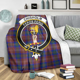 Clan Chisholm Hunting Modern Crest Tartan Blanket UC140