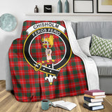 Clan Chisholm Modern Crest Tartan Blanket UC142