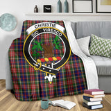 Clan Christie Crest Tartan Blanket UC144